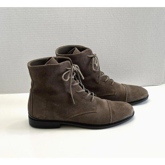 ECCO Touch 15 Chukka Boots Women's Taupe Brown Suede Combat Lace Up Size 40/US 9 - Picture 2 of 14